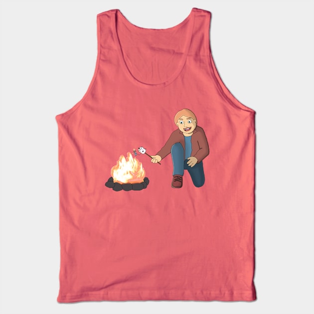 Boy Roasting Marshmallow Roasting Boy Tank Top by Spock Jenkins